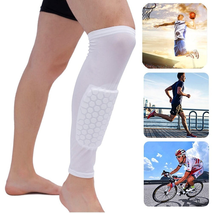 1 Piece Anti-collision Honeycomb Leg Shin Sleeve For Cycling Running Basketball