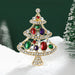 Sparkling Christmas Tree Lapel Pin For Women