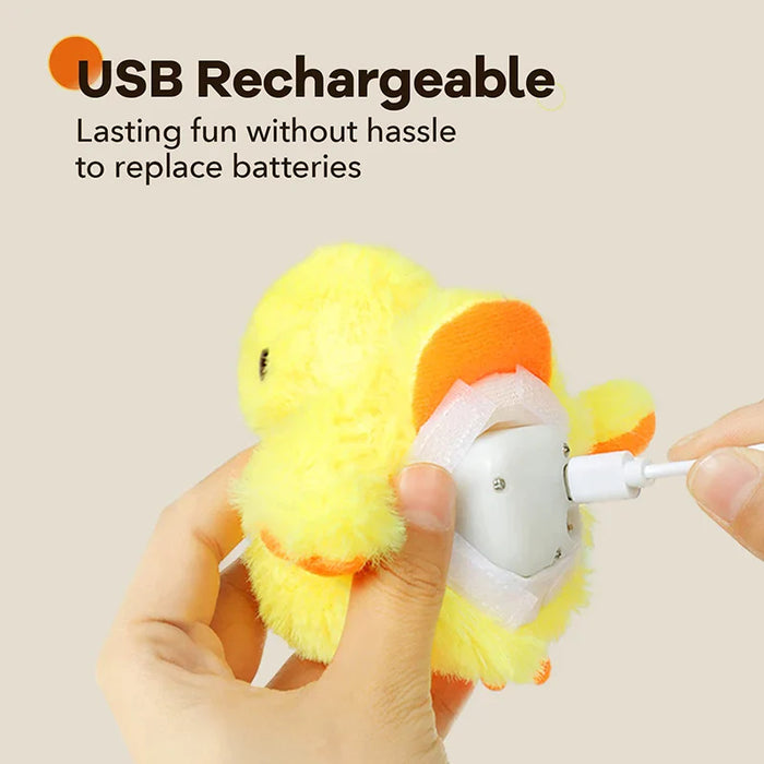 Interactive Flapping Duck Cat Toy Durable Rechargeable