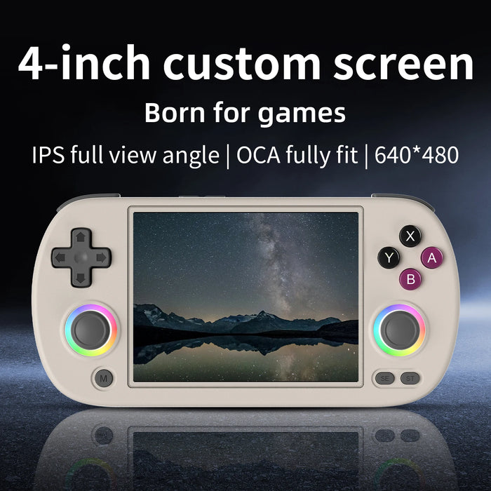 4.0 Handheld Game Console 640 x 480 Ips Screen 3200mah 64 Bit System RGB Light 5k Games