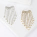 Rhinestone Tassel Lapel Pin Korean Fashion Fringe Brooch