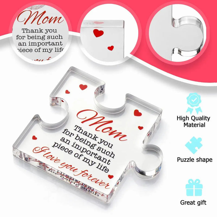 Mom Birthday Gift Acrylic Block Puzzle For Cool Mom From Family