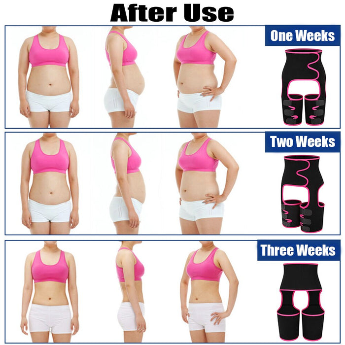 3-in-1 Waist and Thigh Trimmer Support Belt Hip Raise Shapewear for Women