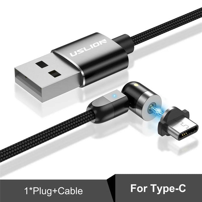 3 In 1 Magnetic Usb Fast Charging Cable With 540 Degree Rotation