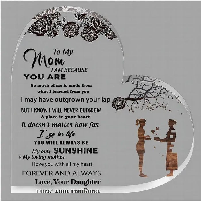 Custom Heart Plaque Perfect For Mom Stepmom Grandma Mother's Day Wedding Christmas