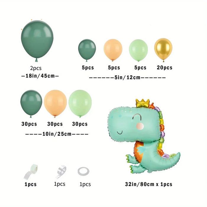 131Pcs Dinosaur Balloon Garland Arch Kit Forest Themed Parties Birthday Parties Holidays Home Indoor And Outdoor Decor