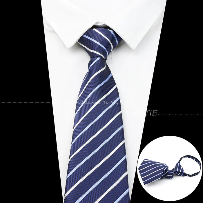 Bold Striped Zipper Tie For Daily Wear And Weddings