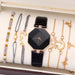 7pcs Fashion Trend Diamond Simple Women’s Belt Quartz