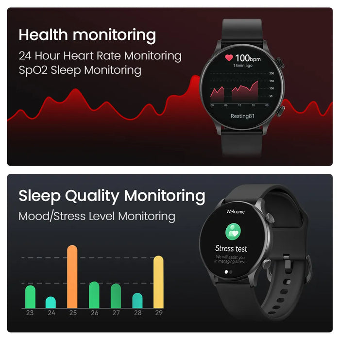 Bluetooth 1.43"Amoled Display Health Monitor Smart Watch