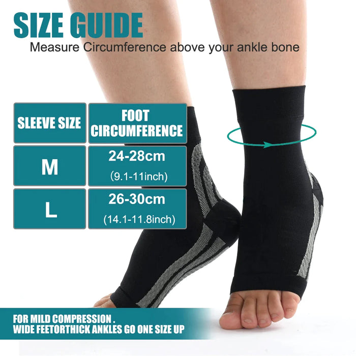 1 Pair Ankle Compression Socks For Achilles Tendonitis Relief And Swelling