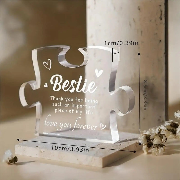 Custom Acrylic Puzzle Board Bestie Thank You Gift