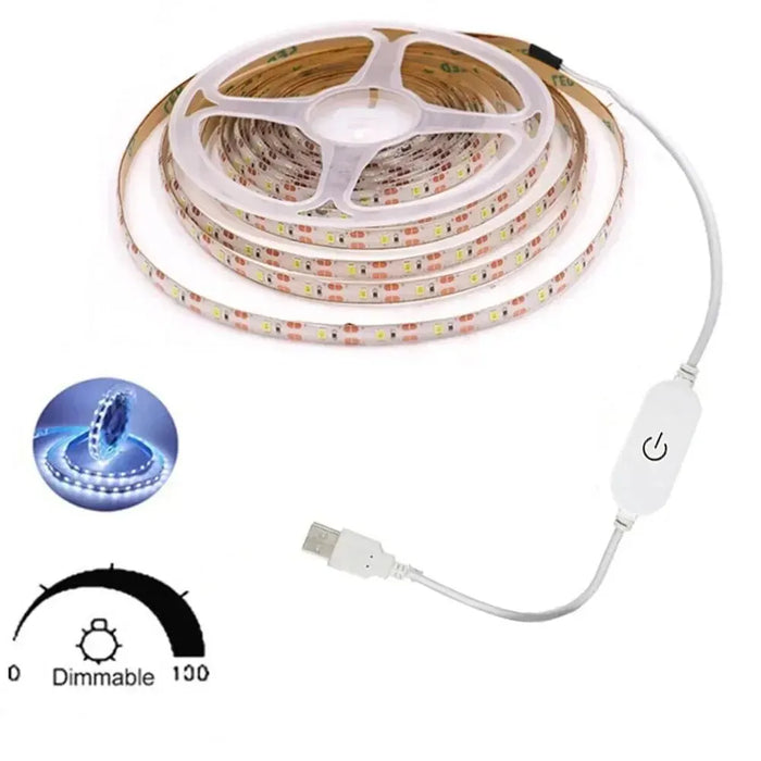 Usb Led Strip Light 5V 30Leds M 2835 Dimmable For Tv Backlight Room Kitchen 1M 3M 5M Flexible Decorative Lighting