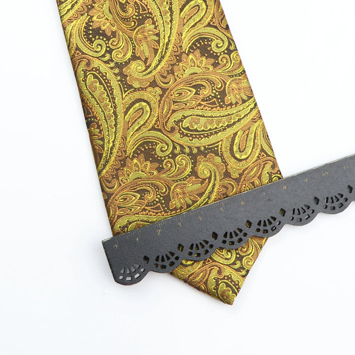 Mens Jacquard Tie 8Cm Striped Paisley Plaid For Business Weddings And Daily Wear