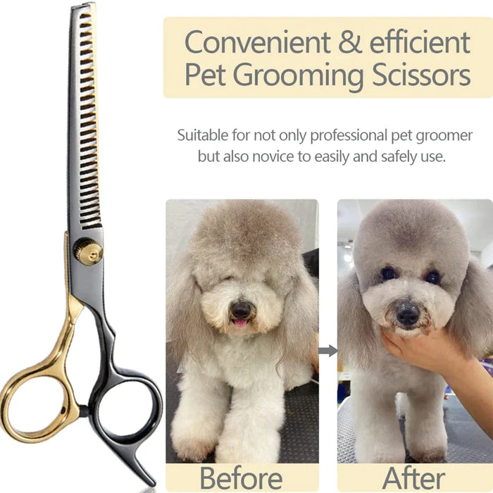 Thinning Pet Grooming Scissors Ergonomic Durable Sharp Stainless Steel Shears