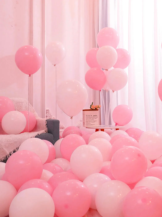 20 Red Pink And White Latex Balloons For Diy Engagement