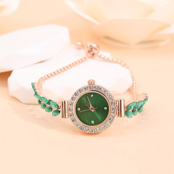 6Pcs Set Women Fashion Casual Watches Ladies Bracelet Set Stainless Steel Quartz Wristwatches Dress Clock