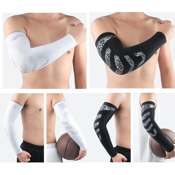 2Pcs UV Protection Cooling Arm Sleeves For Cycling Driving Running