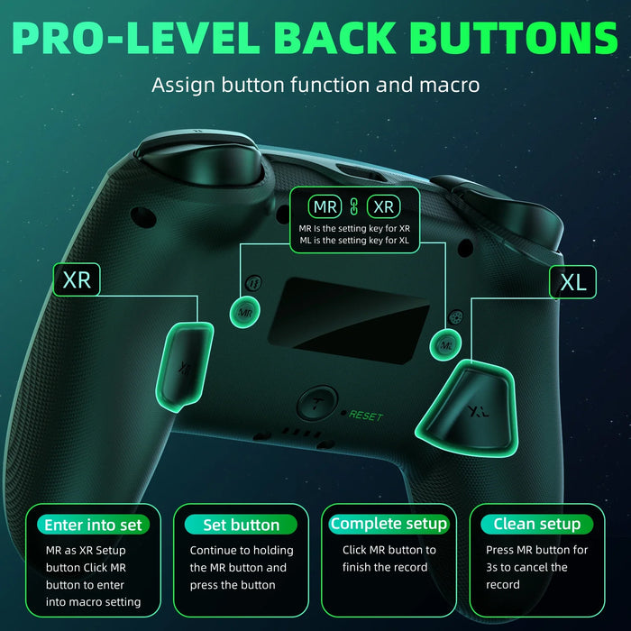 Falcon Luminous Wireless Controller Wake Up Support Nfc Amiibo Compatible Nintendo Switch/Switch Oled/Pc Steam