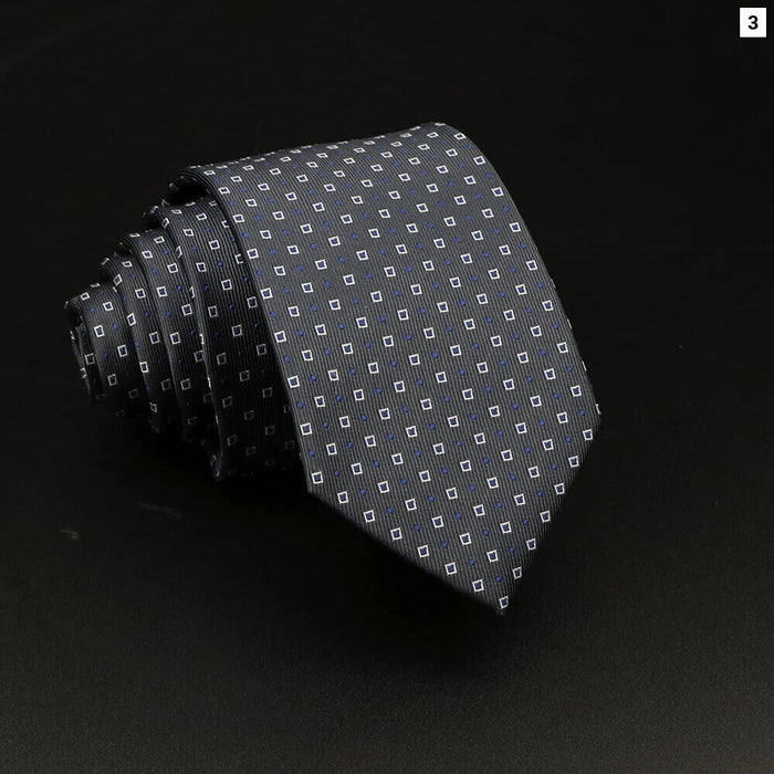 Blue Floral Plaid Tie Mens Classic Necktie For Weddings