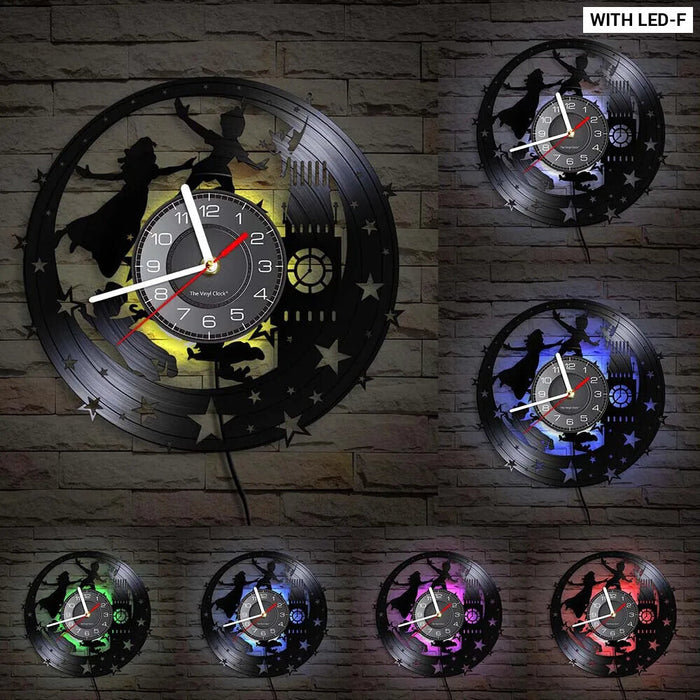 Neverland Vinyl Record Clock