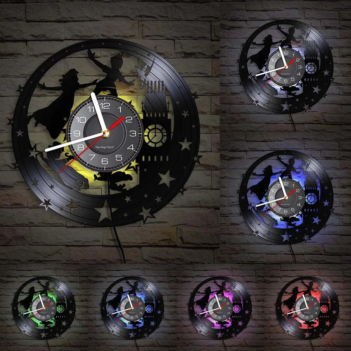 Neverland Vinyl Record Clock