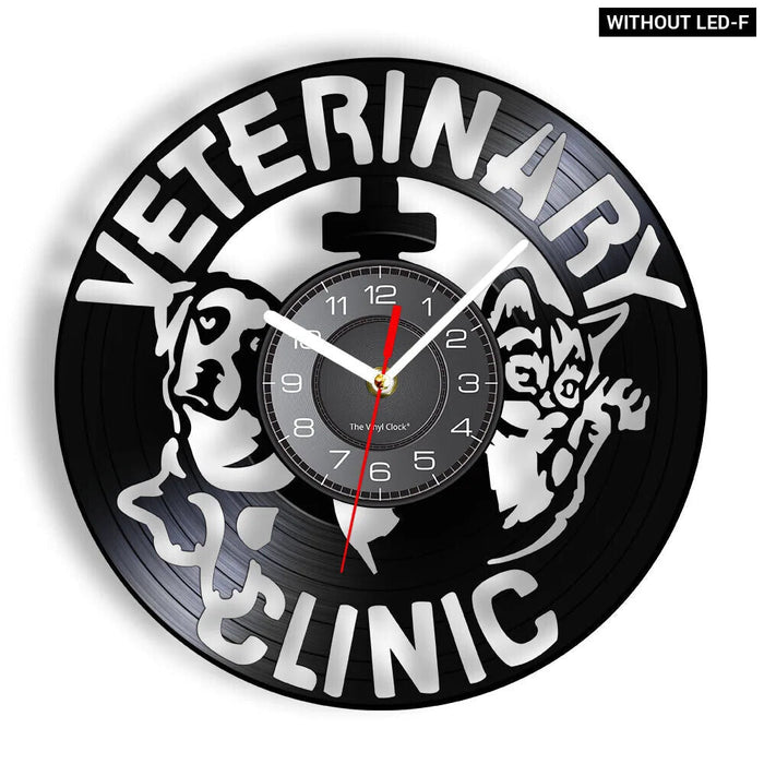 Vet Clinic Vinyl Wall Clock