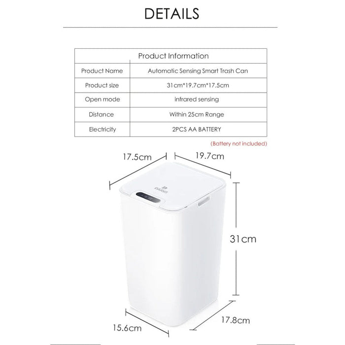 Automatic Waterproof Smart Sensor Garbage Bin For Kitchen Bathroom