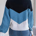 Colourful Patchwork Knit Sweater For Women