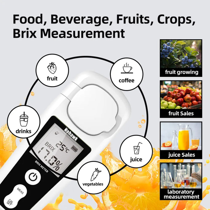 Portable Digital Brix Refractometer For Honey Wine And Beer