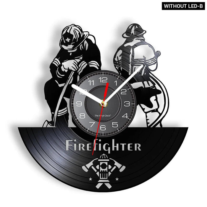 Firefighter Wall Clock With Maltese Cross Design