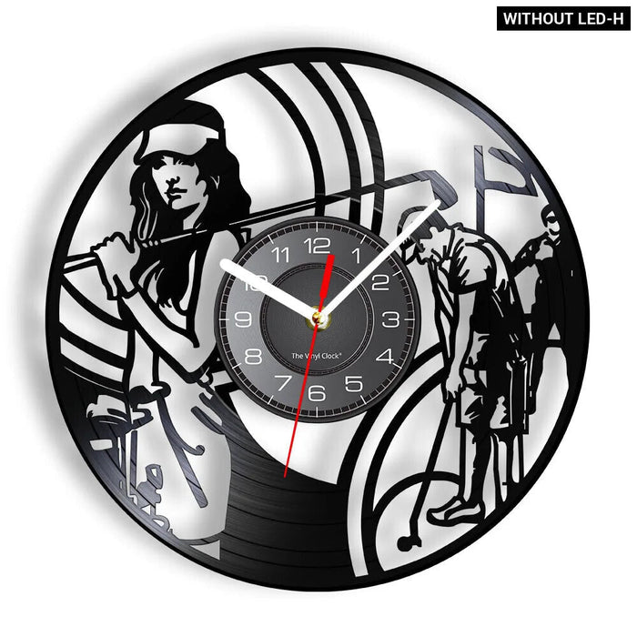 Golfer Vinyl Record Wall Clock