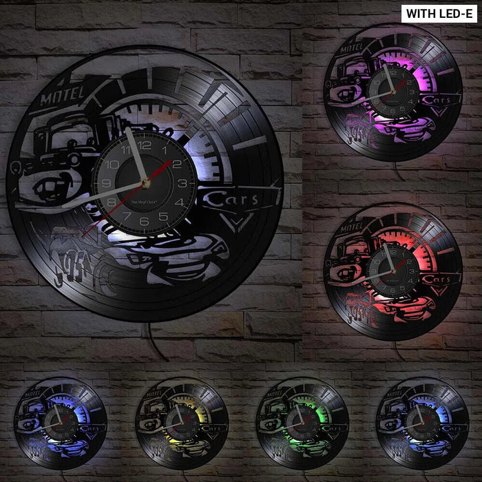 Supercar Drifting Vinyl Record Wall Clock