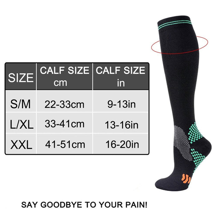 1Pair Medical Compression High Socks for Edema Diabetic Varicose Veins Woman