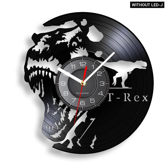 Jurassic T Rex Vinyl Record Wall Clock