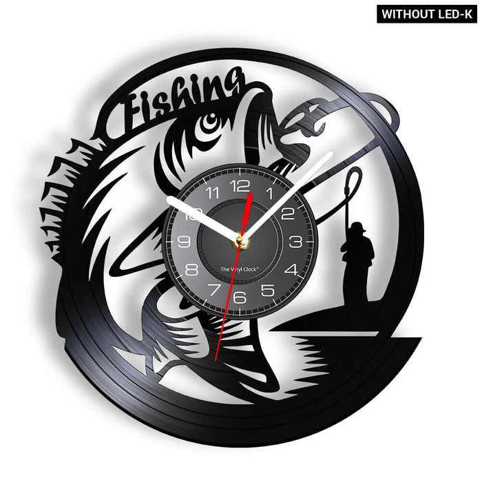 Handmade Fishing Wall Clock For Fishermen