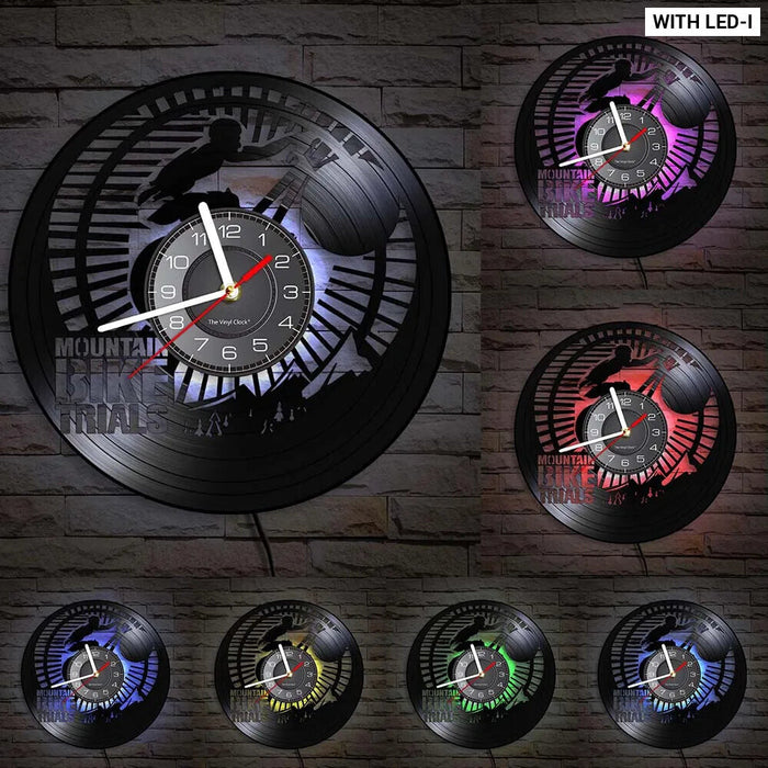 Retro Mountain Bike Vinyl Record Wall Clock