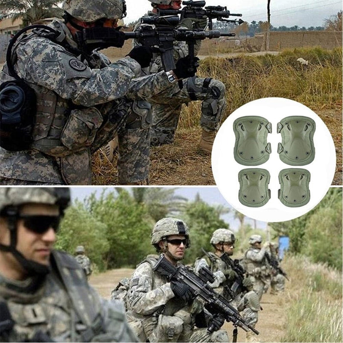 4pcs/set Tactical Combat Safety Knee Elbow Protection Pads