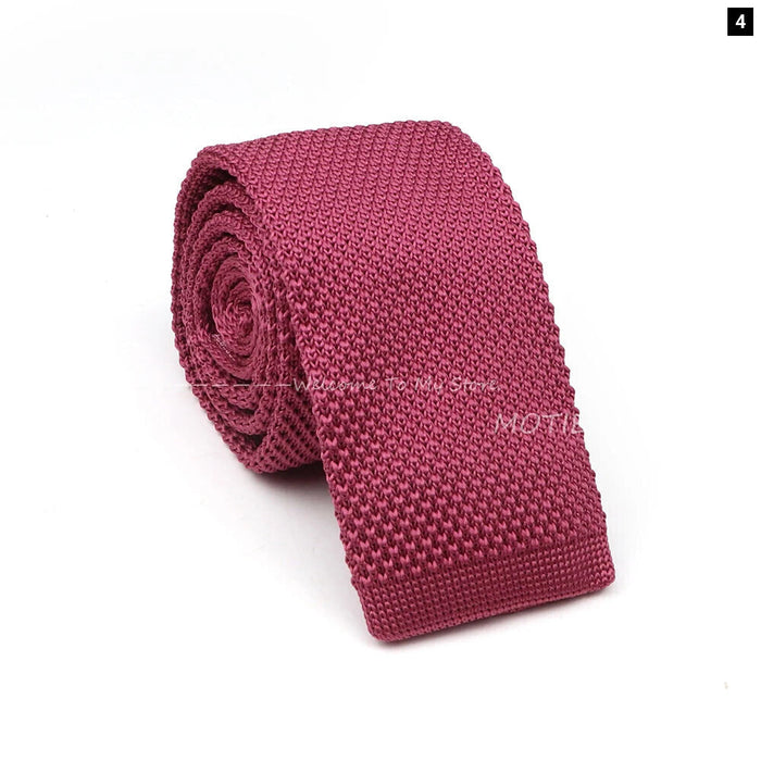 Green Knitted Tie For Men Weddings Business And Daily Wear