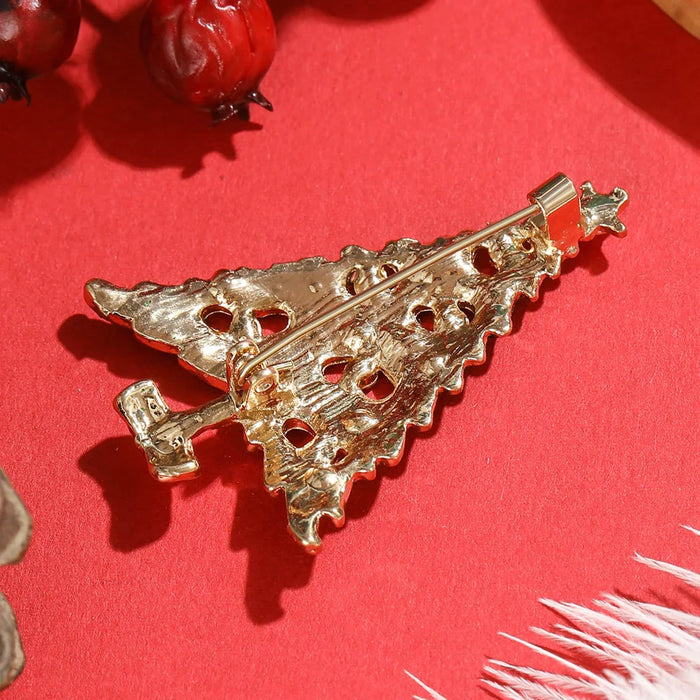 Christmas Tree Lapel Pin For Women Holiday Brooch