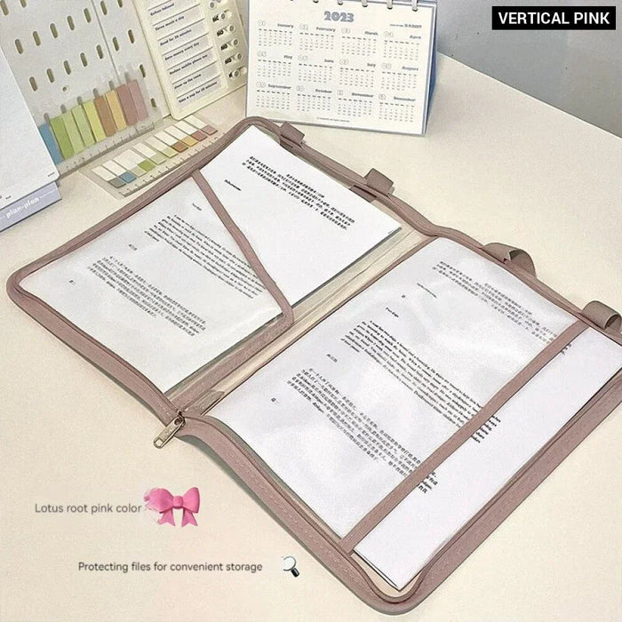 Portable A4 Document Organizer With Pocket Folders Paper