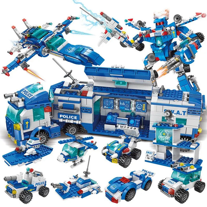 700 Pieces Police Car Building Blocks