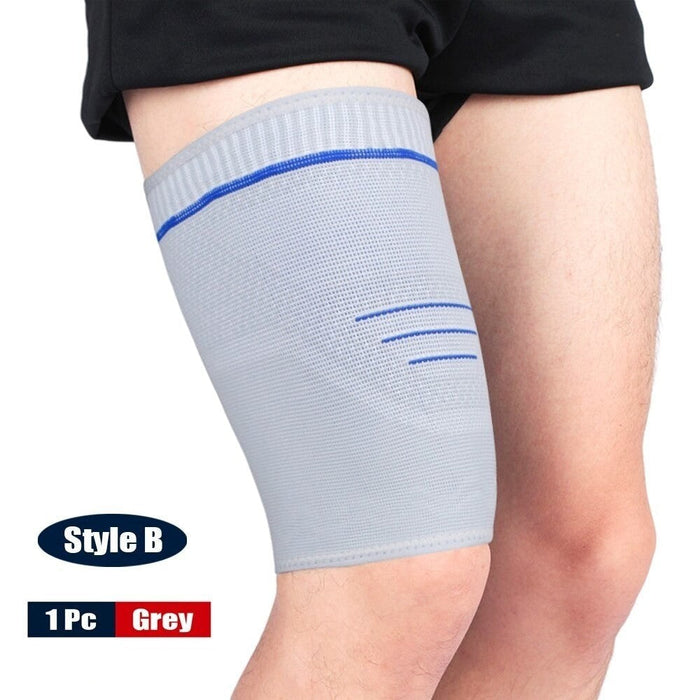 Breathable Elastic Thigh Compression Sleeves For Muscle Strain Protector Cycling Running