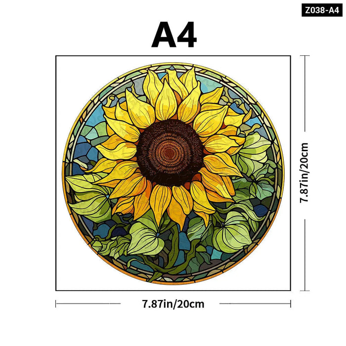 Small Town Sunflower Wooden Puzzle