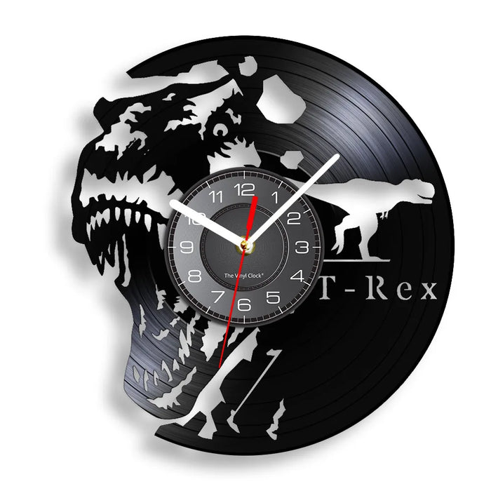 Jurassic T Rex Vinyl Record Wall Clock