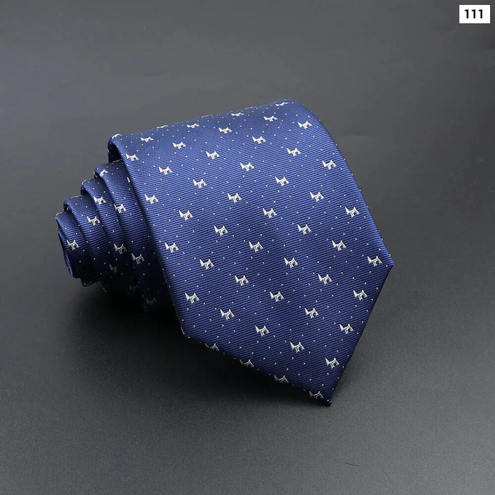 Blue Plaid Striped Tie 8Cm Classic Necktie For Mens Fashion For Daily Wear Weddings And Gifts