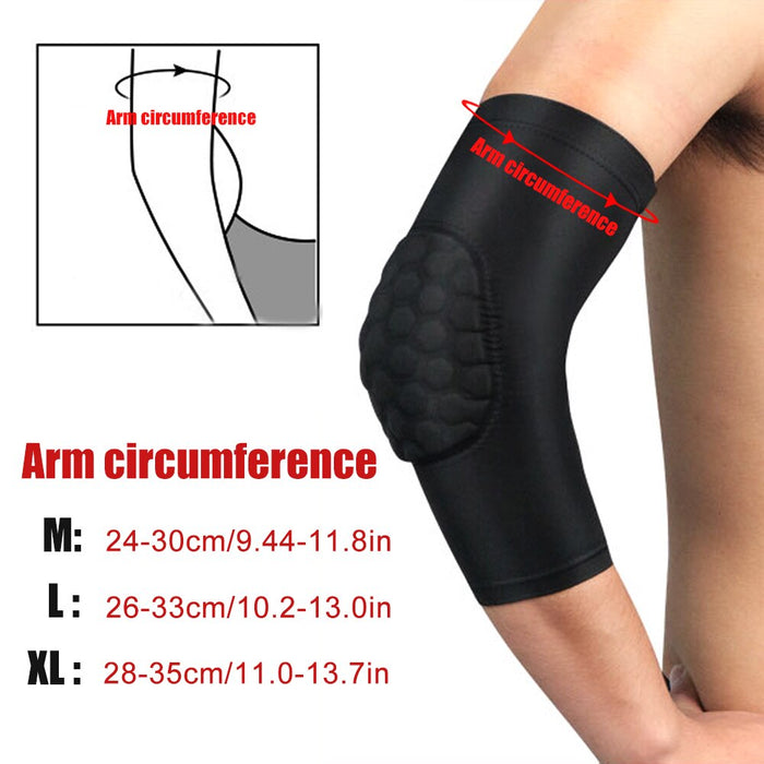 1 Piece Crashproof Honeycomb Elbow Compression Sleeve For Cycling Running Basketball