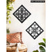 2 Piece Boho Wood Wall Decor For Living Room