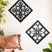 2 Piece Boho Wood Wall Decor For Living Room