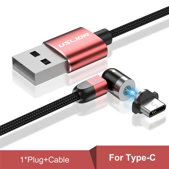 3 In 1 Magnetic Usb Fast Charging Cable With 540 Degree Rotation