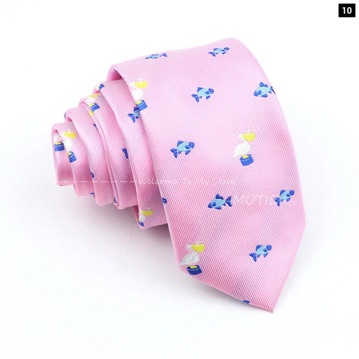 Blue Whale Pattern Tie For Weddings And Daily Wear